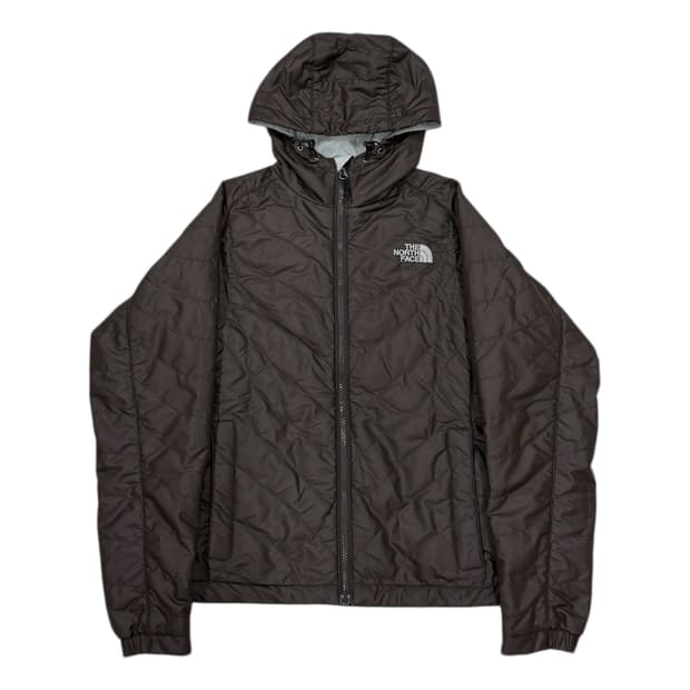 노스페이스 해외판 우먼 경량 후드 패딩 초콜릿 브라운 S