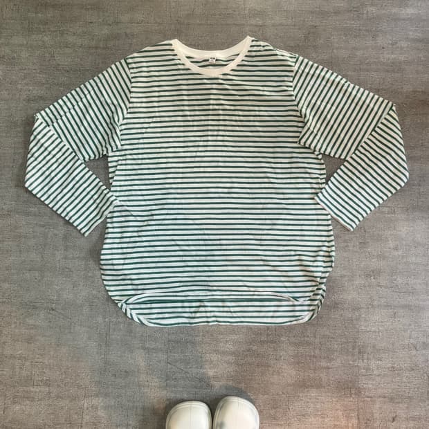 Uniqlo 유니클로 올드스쿨아메카지 스트라이프 긴팔티셔츠