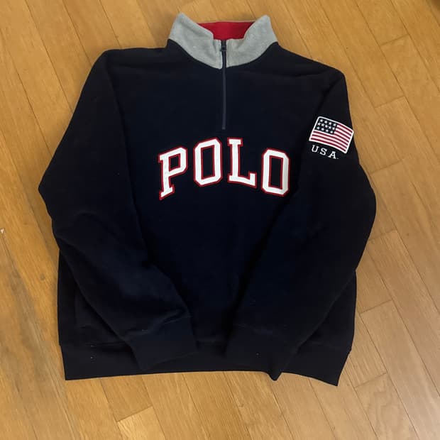 POLO SPORTS 폴로스포츠 반집업 아노락 아치로고 플리스