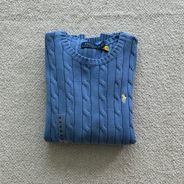 (새상품/정품) 폴로랄프로렌 코튼 케이블 니트/여성M