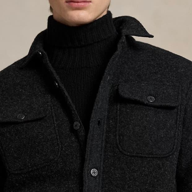 폴로 랄프로렌 울 블렌드 셔츠재킷 m  새상품