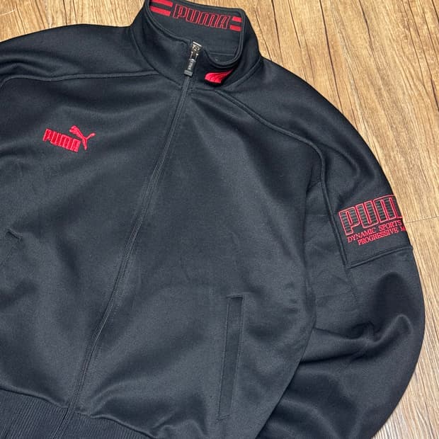 푸마 빈티지 자수 블루종 져지