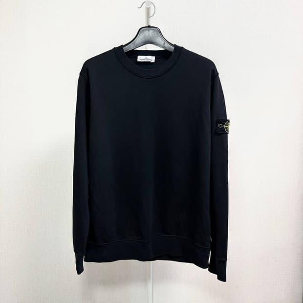 [2XL/정품] 스톤아일랜드 맨투맨 블랙