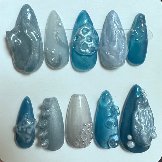 ๐ฆน๐ฆนHandmade Nail Tips๐ฆน๐ฆน หโง๏ฝก์์ ๋ค์ผ ํ๏ฝกโง