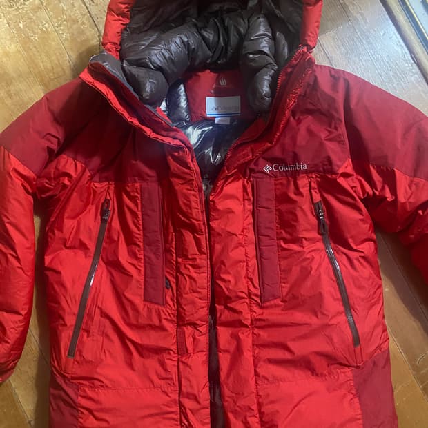 콜롬비아 옴니히트 대장급 다운 패딩 레드 L