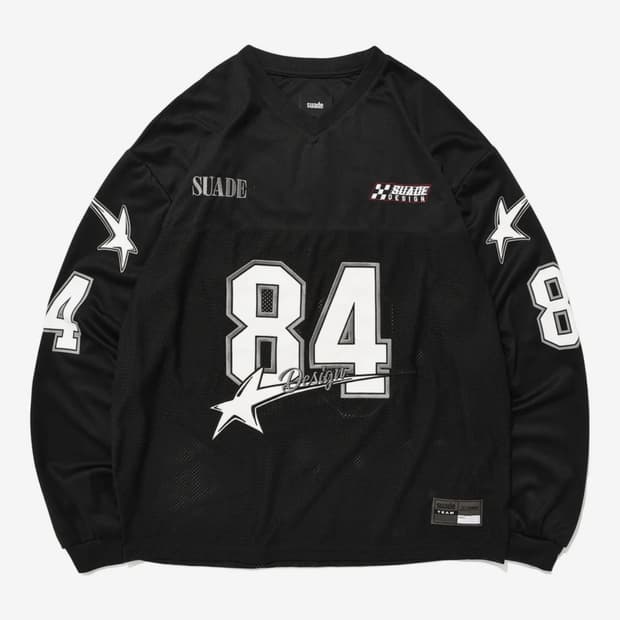 스웨이드 84 레이싱 긴팔 티셔츠 블랙 M&XL