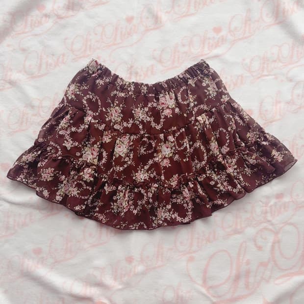 리즈리사 핀터 초코 플로럴 스커트 라떼갸루 히메갸루