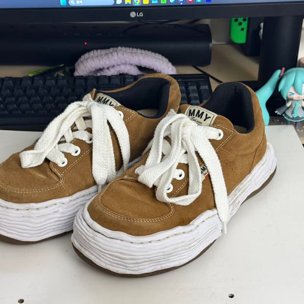 급처 미하라 야스히로 올리버 스웨이드 브라운 카멜 eu 42