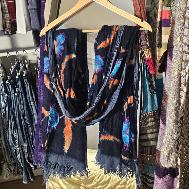 플랑크톤 자수 히피 하구미 머플러