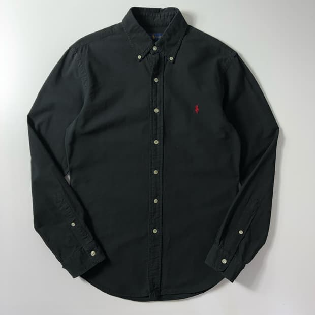 Polo  폴로 랄프로렌 자수 코튼 블랙 셔츠 