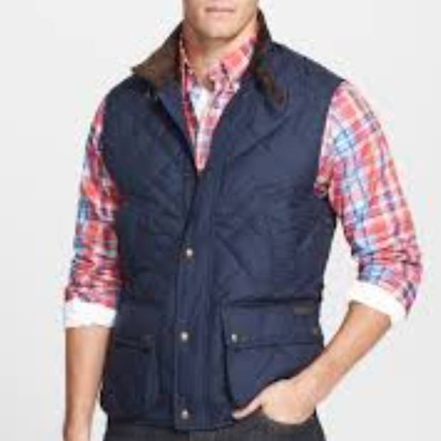 폴로 랄프로렌 코듀로이 카라  퀼팅 패딩 베스트  s사이즈  남여공용