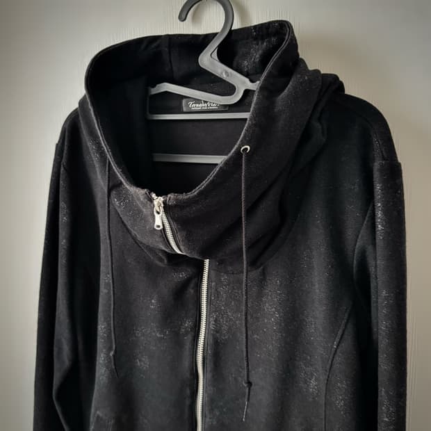 Tornado Mart 하이넥 드레이프 워싱 투웨이 후드집업 락시크 펑크