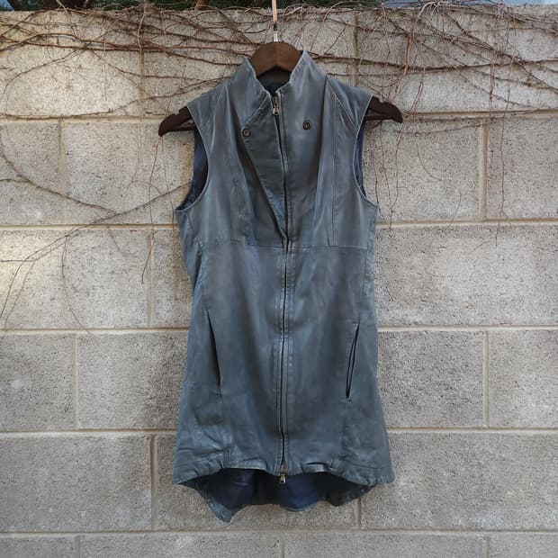 [M] Ilaria Nistri 조끼 롱 레더 자켓