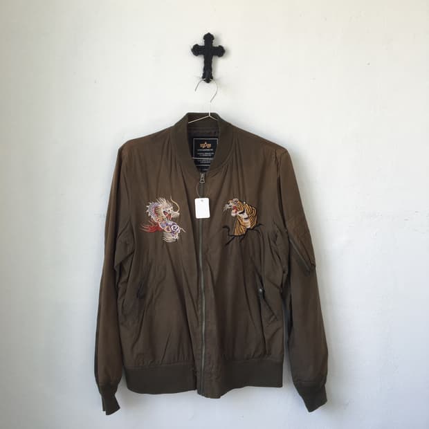 Alpha indurstries khaki brown sukajan