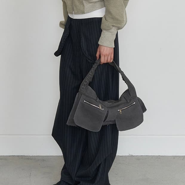 오들리워크샵 데님 트라우저 백