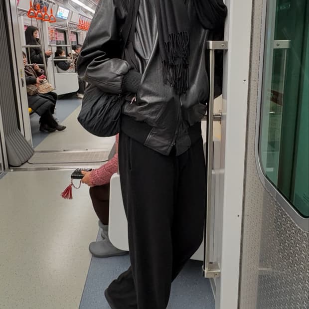 빈티지 레더 봄버