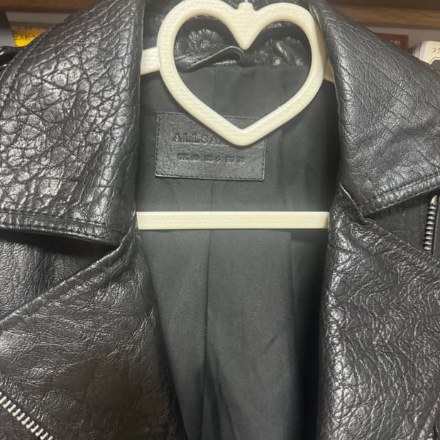 올세인츠 소가죽 라이더자켓