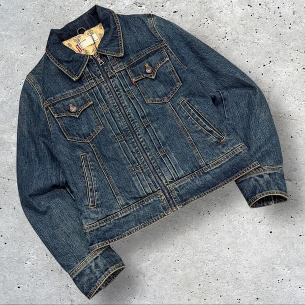 [M] 리바이스 우먼 누빔 안감 데님 자켓 청자켓 C355