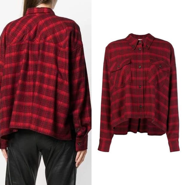 이자벨마랑 에뚜왈 체크 코튼 셔츠