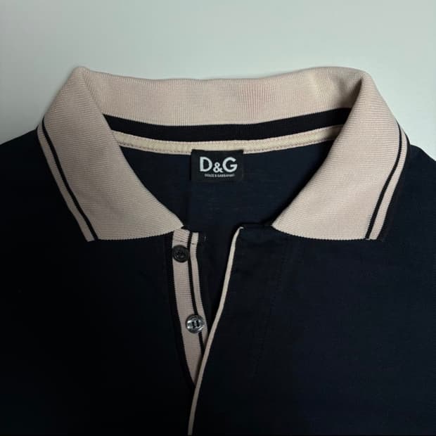 D&G 돌체앤가바나 배색 카라 PK 반팔 티셔츠