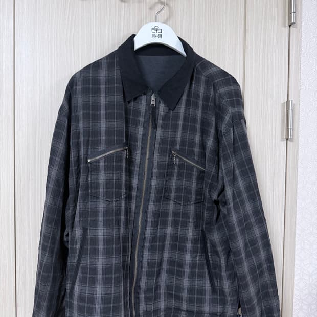 [3]폴리테루 25ss 리버서블 라미체크 블루종 블랙+블랙체크