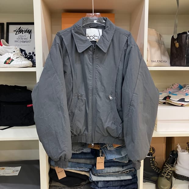 커스텀어클락 그레이 블루종 패딩 점퍼 M