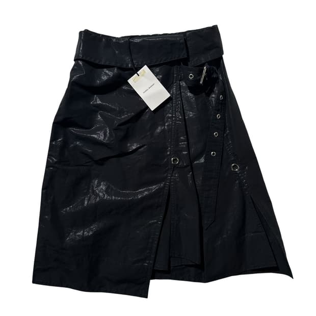 (새상품) 이자벨마랑 코티드 린넨 코튼 벨티드 랩 스커트