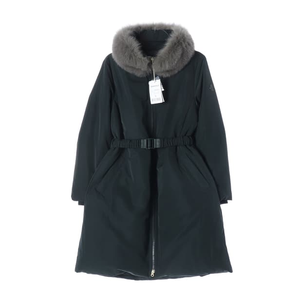 (새상품) 빈폴 골프 25FW 거위솜털 구스다운 벨트 퍼 후드 패딩