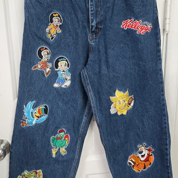 위켄더스 x켈로그 콜라보 데님팬츠