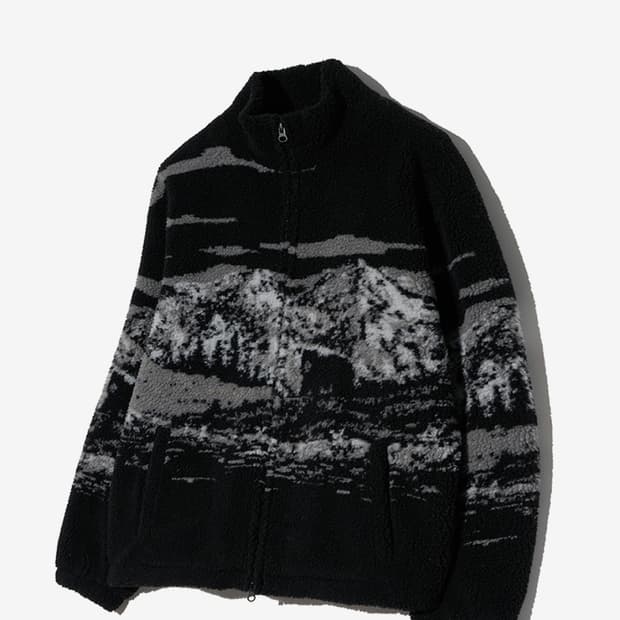 (마지막특가) 피지컬 디파트먼트 스노우 마운틴 보아 플리스 블랙 m