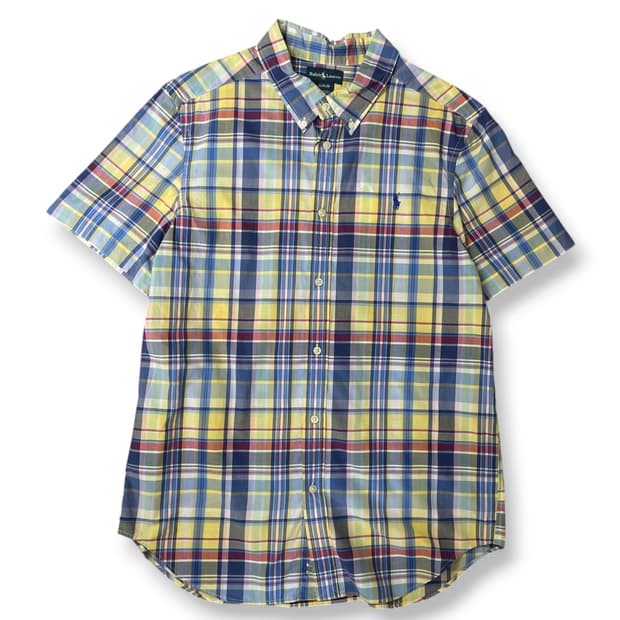 폴로랄프로렌 마드라스 체크 반팔 셔츠 XL