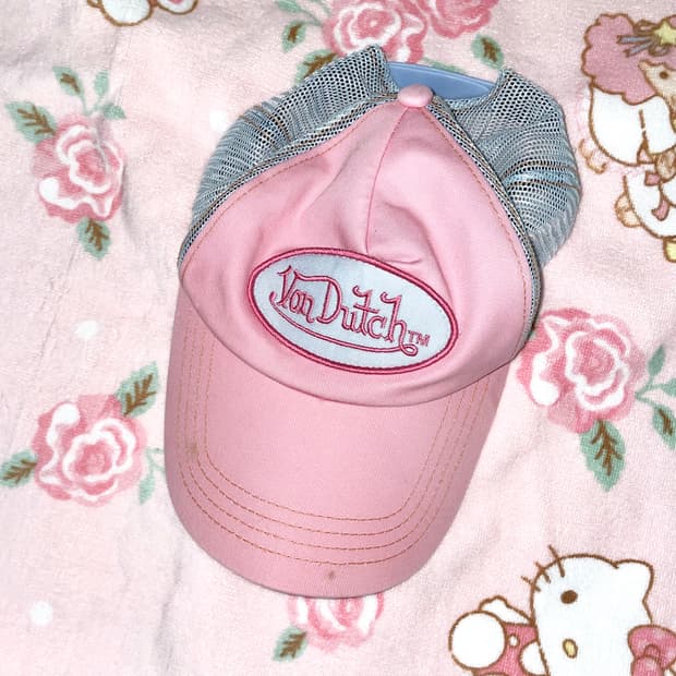 Von Dutch 본더치 핑크 메쉬캡 모자