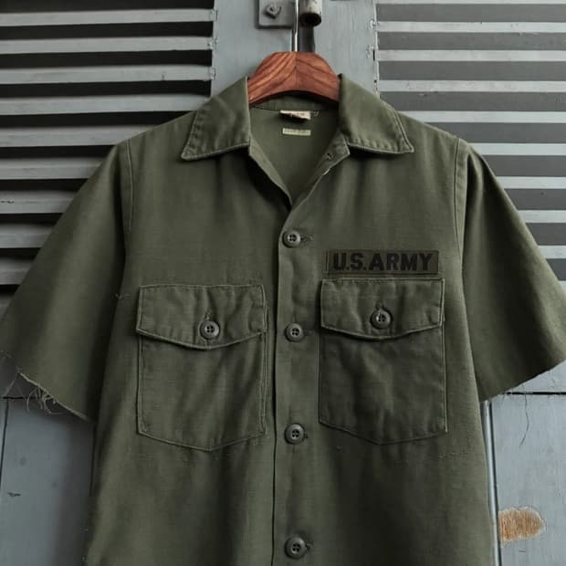[S]70's 오리지널 U.S ARMY OG-107 컷오프 셔츠