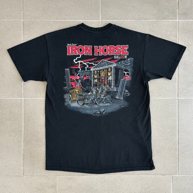 90s 빈티지 아이언호스 바이커 티셔츠 Iron Horse