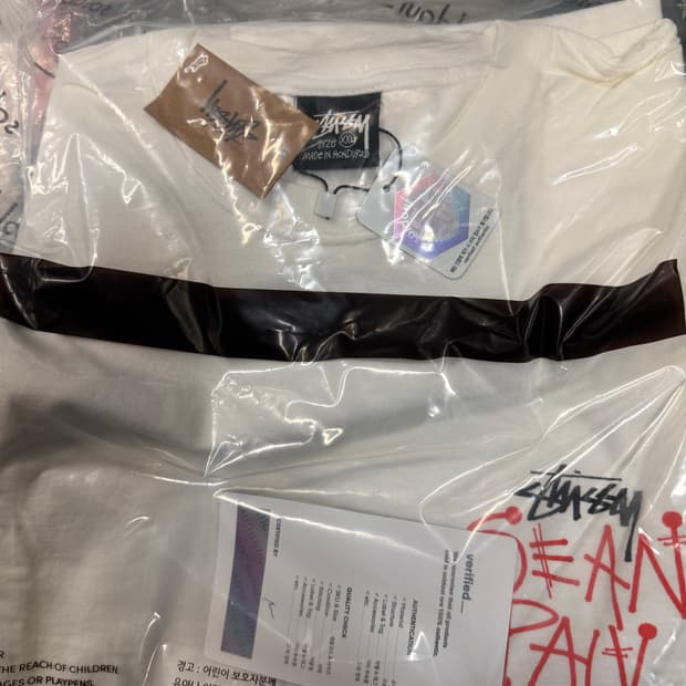 스투시 x 션 폴 티셔츠 화이트 xxl