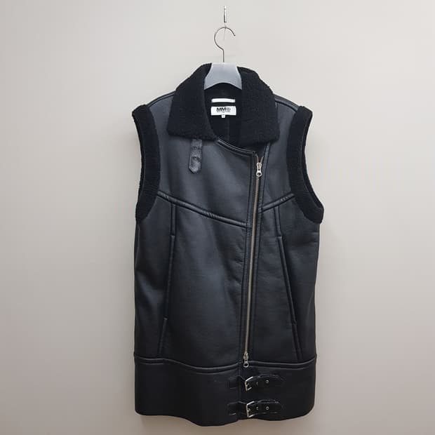 비이커 BAKER 양모 리버시블 무스탕 베스트 2사이즈