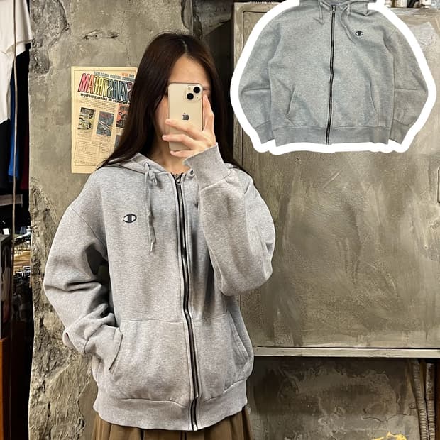 챔피온 후드집업 그레이 #csz938