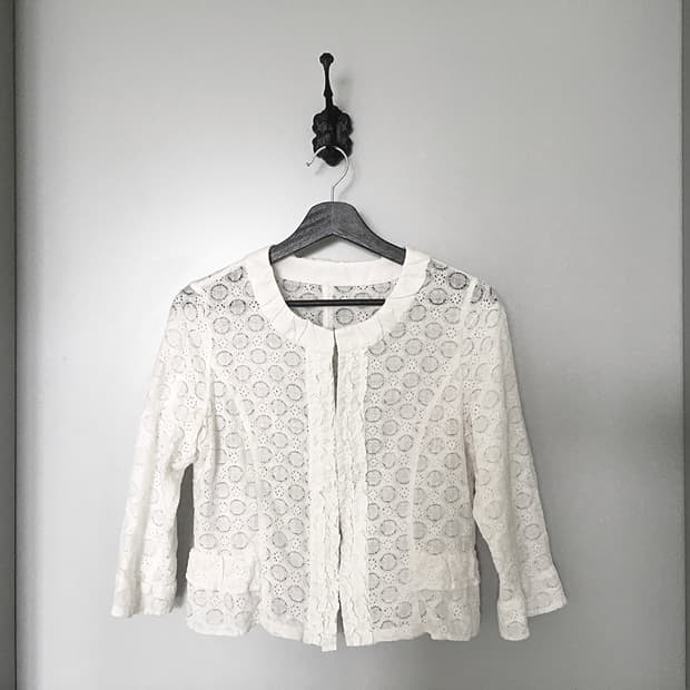 eyelet cotton blouse