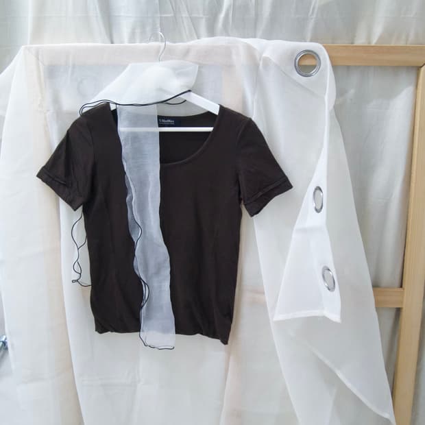 ['S MAXMARA] daped short sleeve top