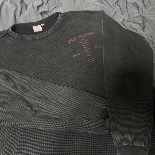 True Religion 트루릴리젼 월드투어 와플 워시드 롱슬리브