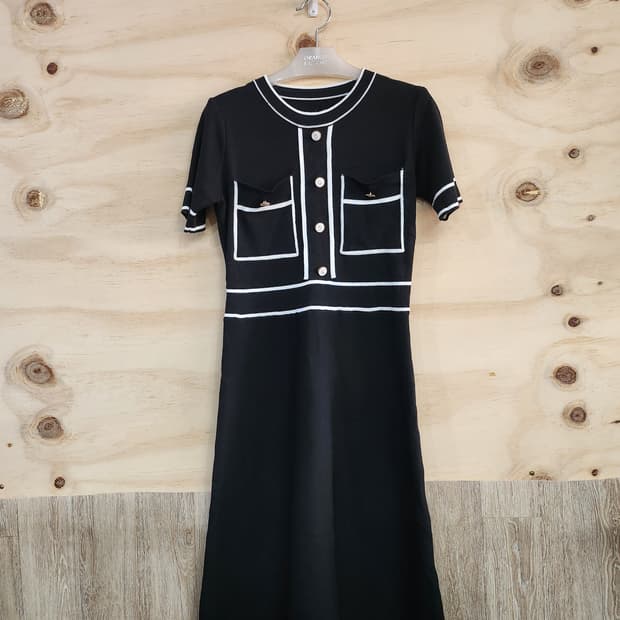 633) 반팔 니트 미디원피스