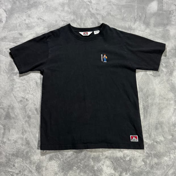 벤데이비스 자수로고 백프린팅 반팔티