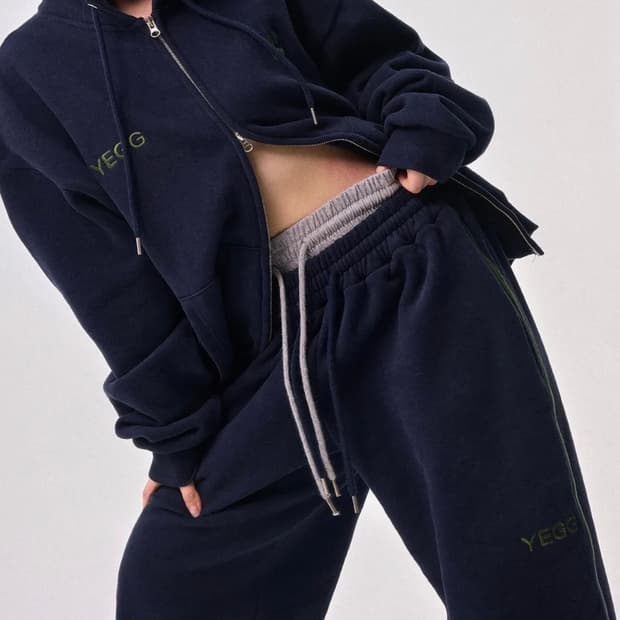 예그 더블 밴딩 팬츠 네이비