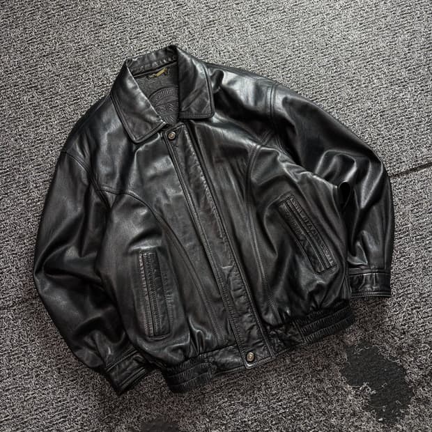 클래식 아카이브 램스킨 양가죽 레더 봄버 자켓 3506