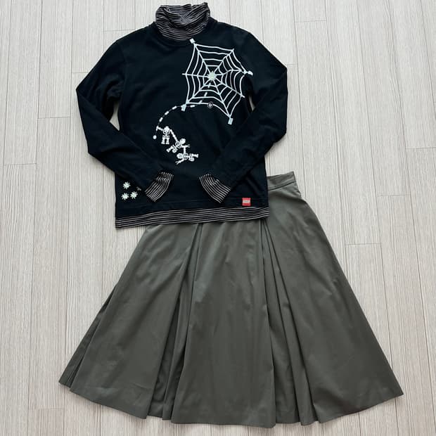 jpn 키치 러힙 펑크 괴짜 레이어드 코디세트