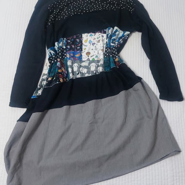 모리걸 너드 키치 스콜라 고양이 강아지 원피스