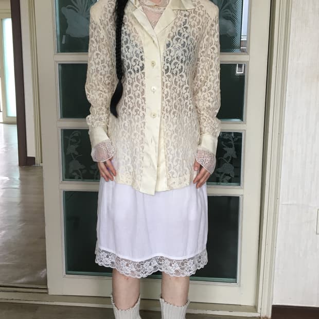 Ornament pattern see through jacket