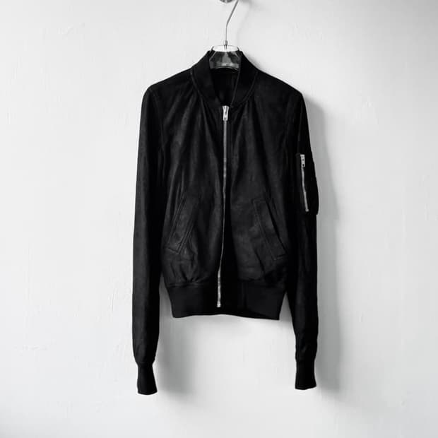 릭오웬스 15ss 램스킨 스웨이드 블루종