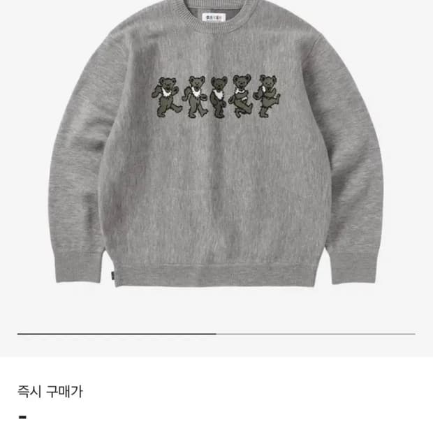 디스이즈네버댓 x 그레이트풀 데드 니트 스웨터 헤더 그레이