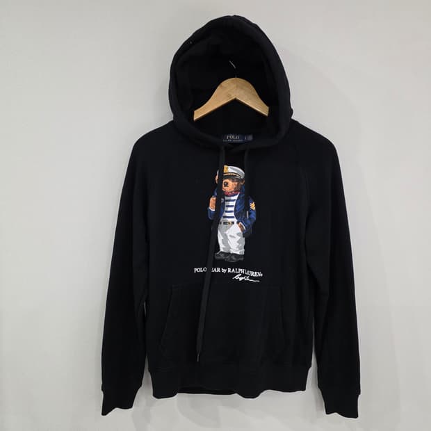 폴로 랄프로렌 폴로 베어 후드티 블랙 S사이즈